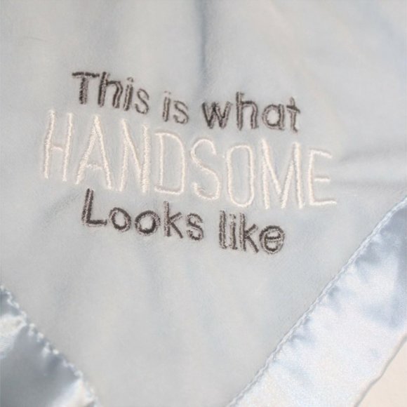 Carters Zebra Blue Lovey Plush Satin Edge Rattle Security Blanket Handsome - Picture 2 of 5